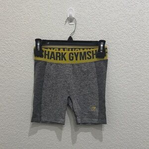 Gymshark Women's Gray and Yellow Athletic Shorts